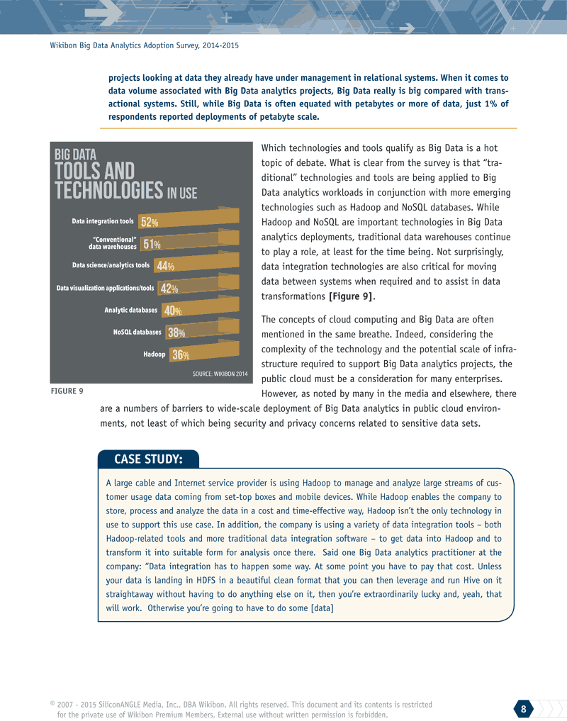 Wikibon Big Data Analytics Adoption Survey, case study