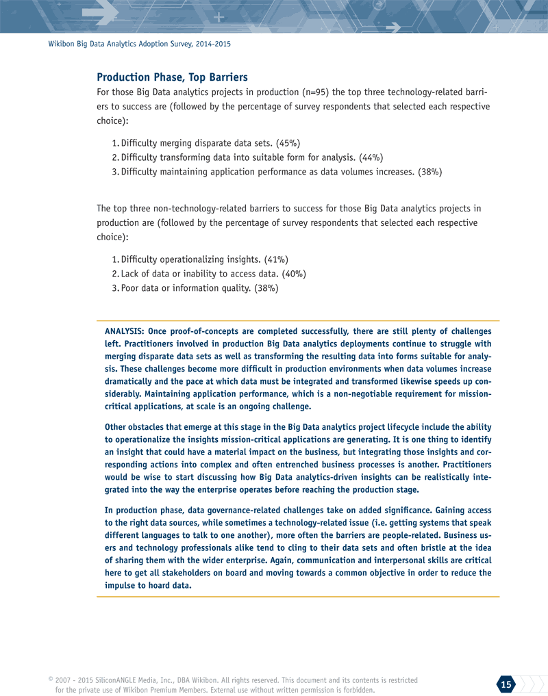 Wikibon Big Data Analytics Adoption Survey, page 15 